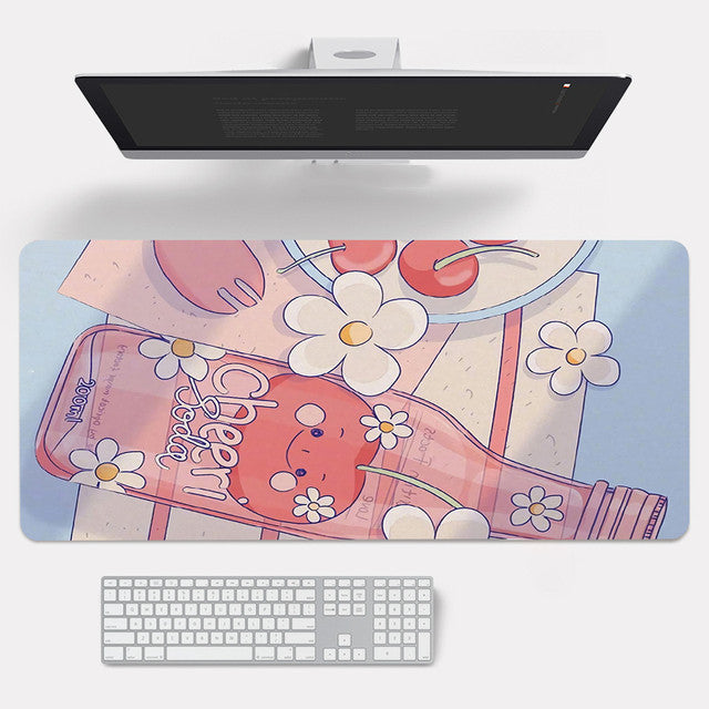 Adorable Cherry Blossom  Inspired Rubber Mouse Pad