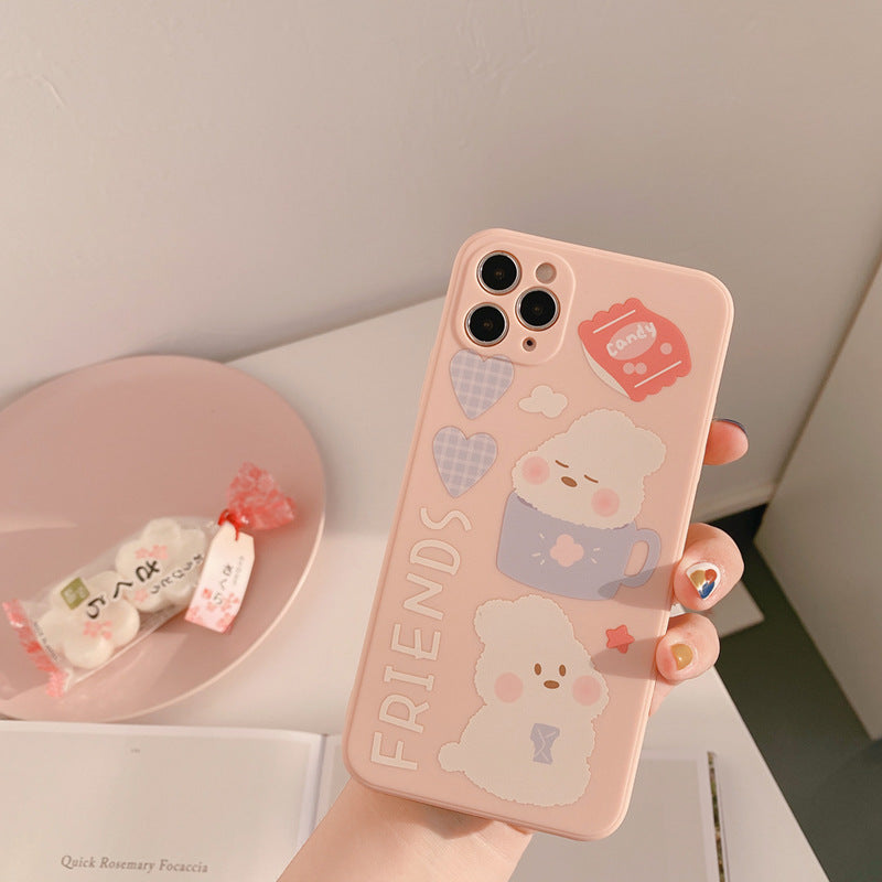 Adorable Pink Friend Bunny iPhone Case