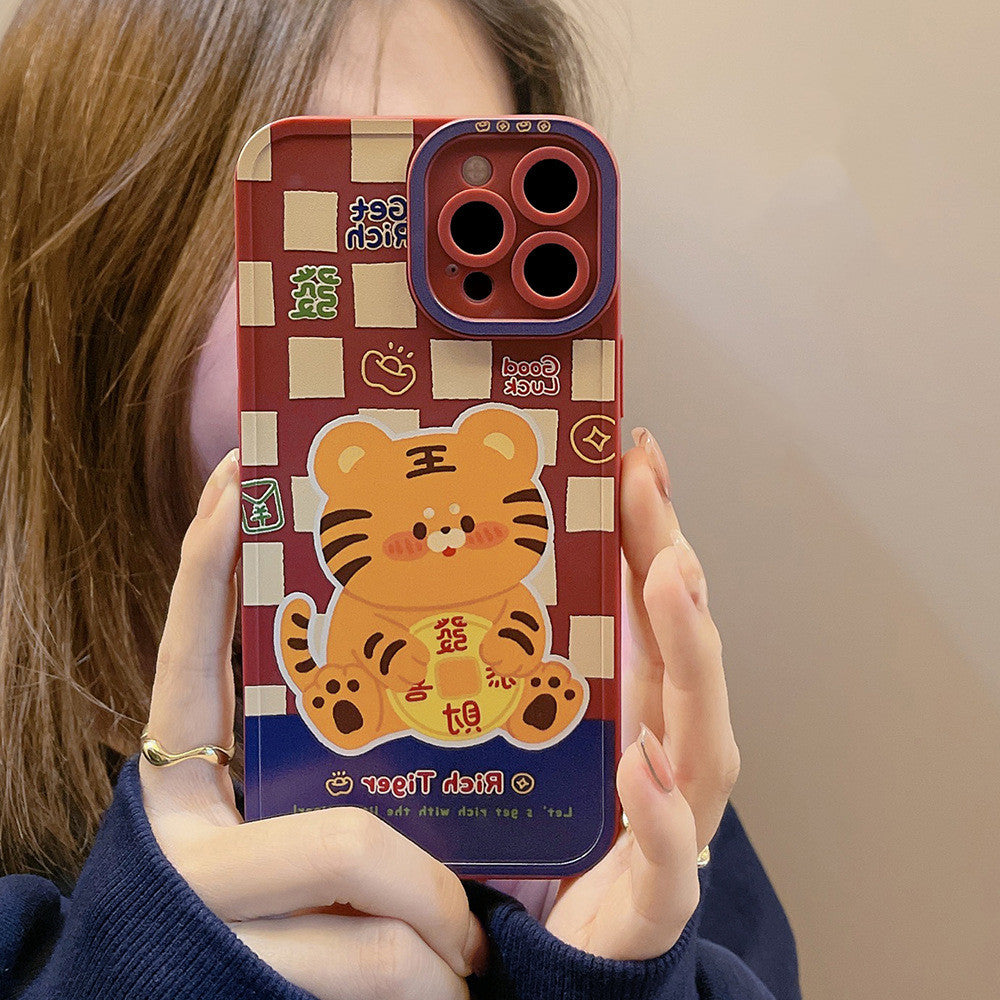 Multiple Design Options Cute Red Year Of Tiger iPhone Case