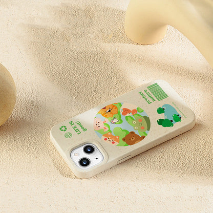 Adorable Animal Friends Fully Degradable iPhone Case